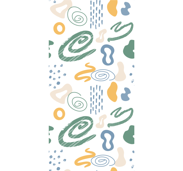 Papier peint moderne formes peintes abstraites - TenStickers