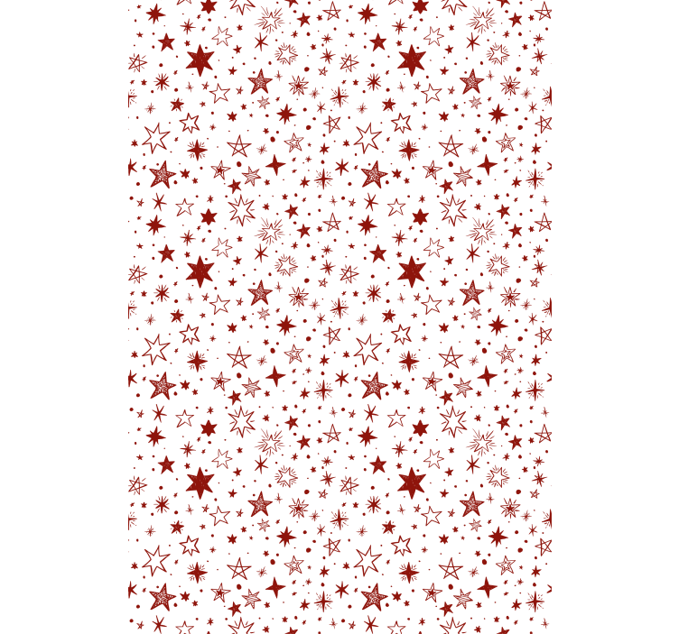 Papier peint moderne étoile aquarelle rouge - TenStickers