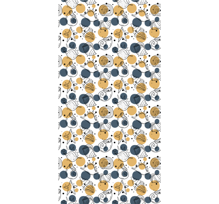 Papier peint moderne motif coquillages - TenStickers