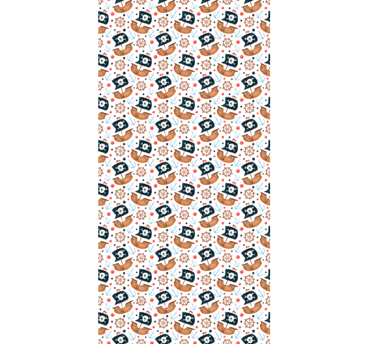 Papier peint moderne motif de bateaux pirates mignons - TenStickers