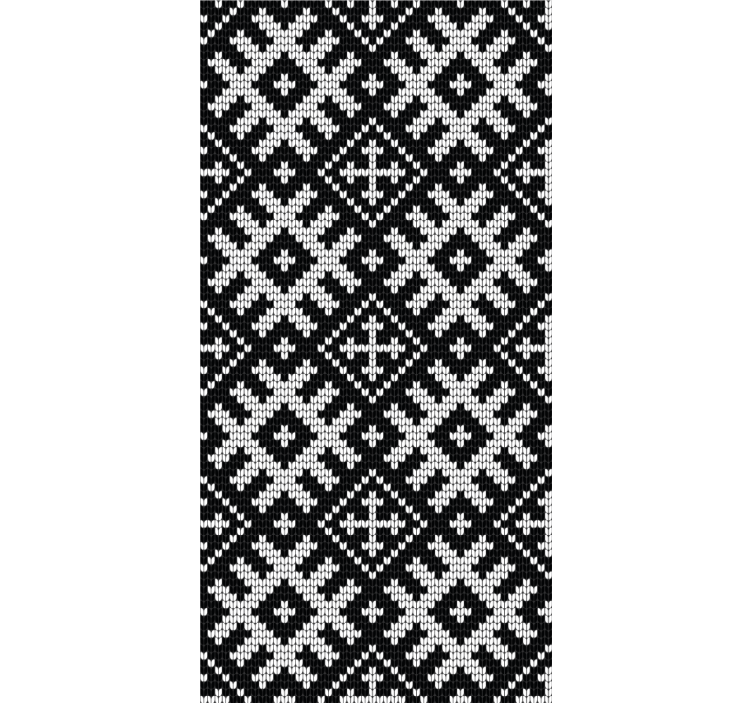 Papier peint moderne motif carrés vikings enchaînés - TenStickers