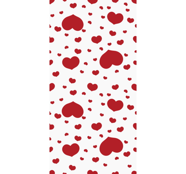 Papier peint moderne cœurs petits et grands - TenStickers