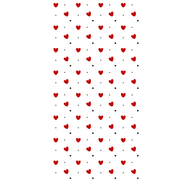 Papier peint moderne motifs cœurs et pois - TenStickers