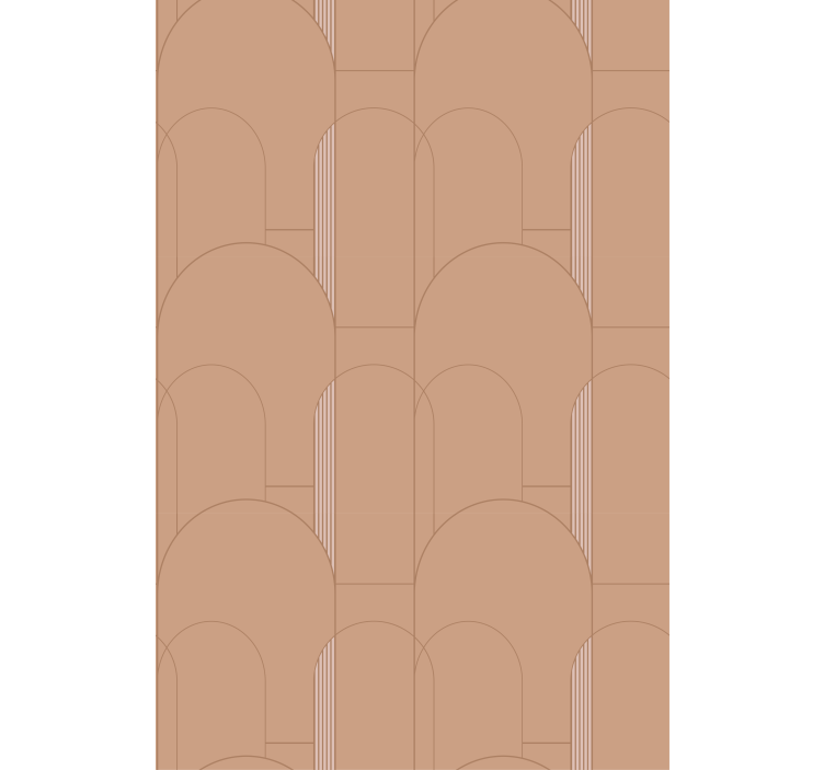 Papier peint moderne design de courbes géométriques - TenStickers