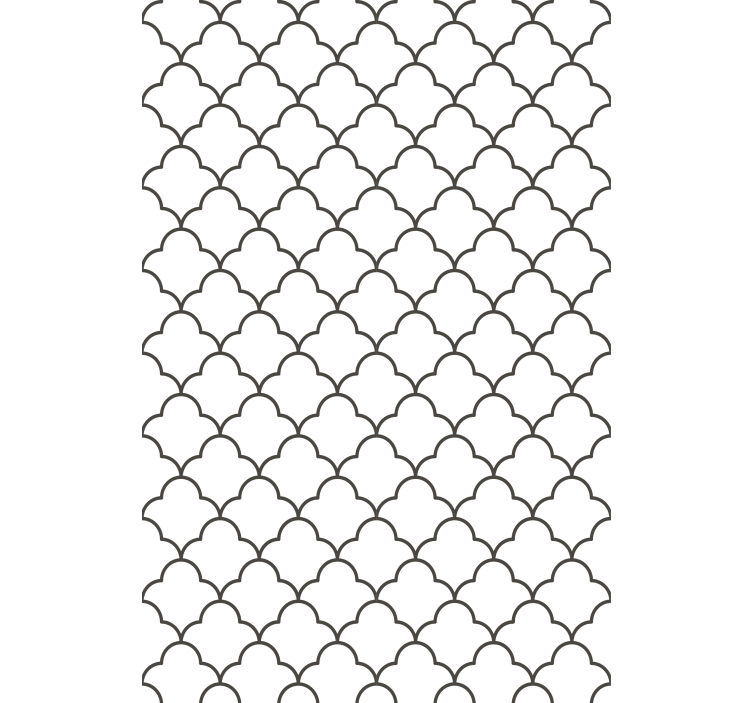 Papier peint moderne motif courbé stylisé - TenStickers