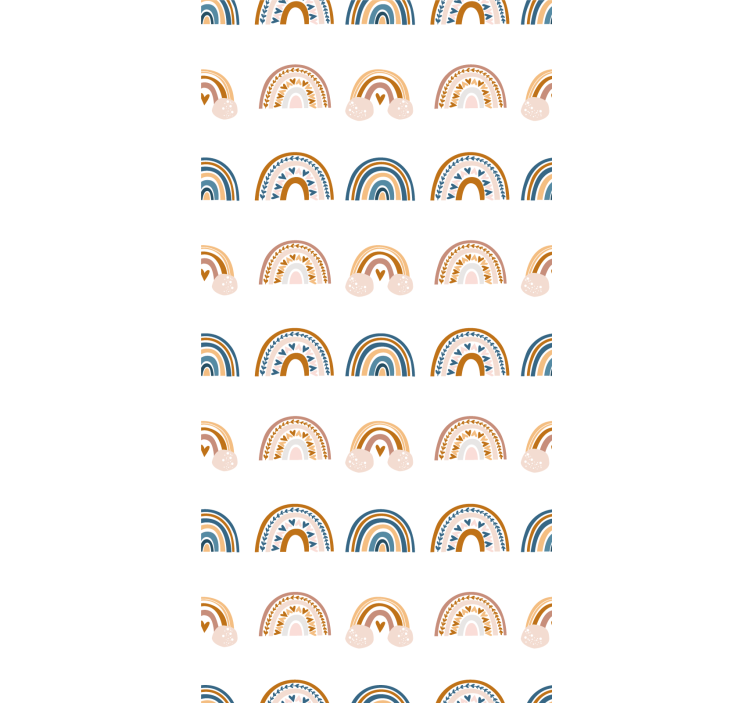 Papier peint chambre enfant motifs arc-en-ciel nordiques - TenStickers