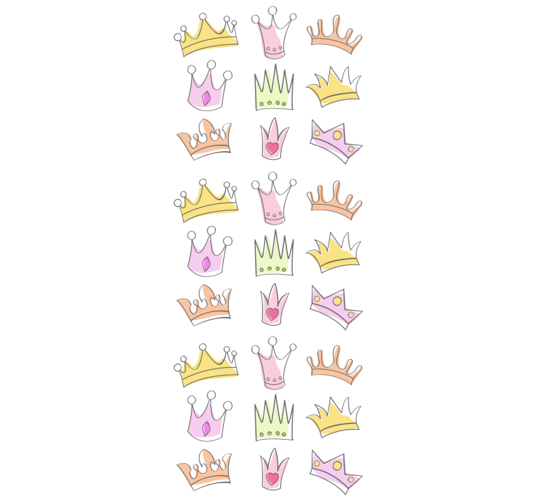 Papier peint chambre enfant motif couronne - TenStickers