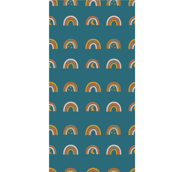 Papier peint chambre enfant arc-en-ciel et étoiles - TenStickers