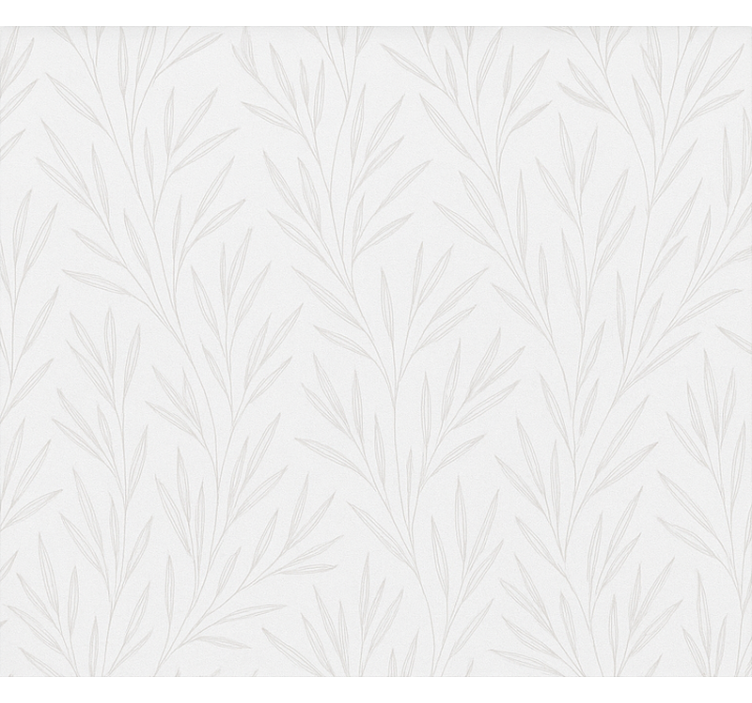 Papier peint salle de bain motif feuilles fines - TenStickers