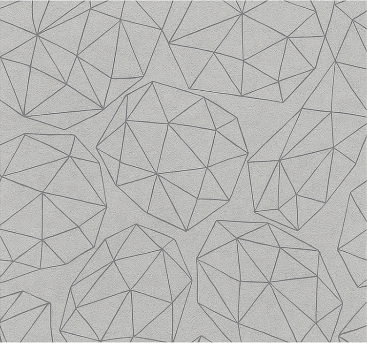Papier peint salle de bain brillant argent gemme - TenStickers