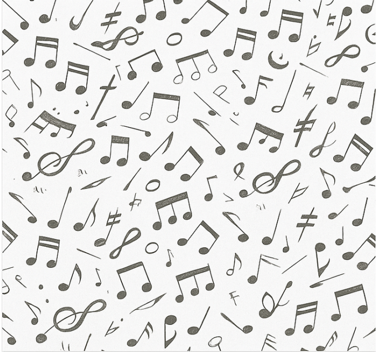 Papier peint chambre ado motif notes de musique - TenStickers