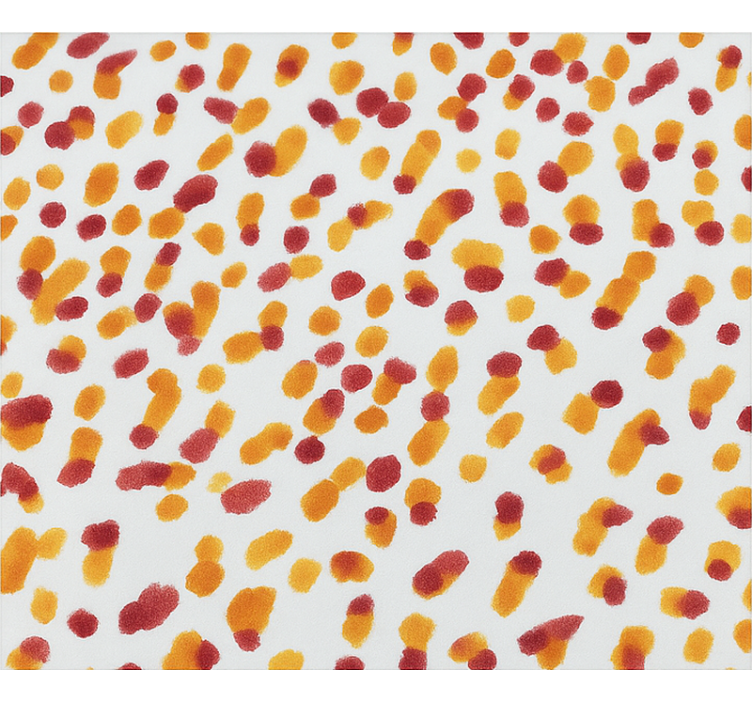 Papier peint chambre ado pois orange et rouges - TenStickers