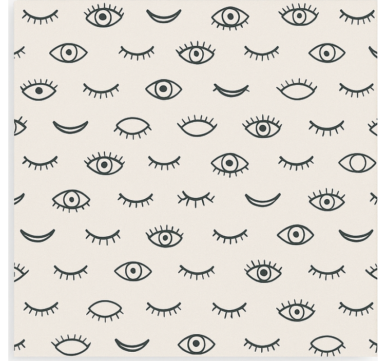 Papier peint chambre ado motif yeux de cils - TenStickers