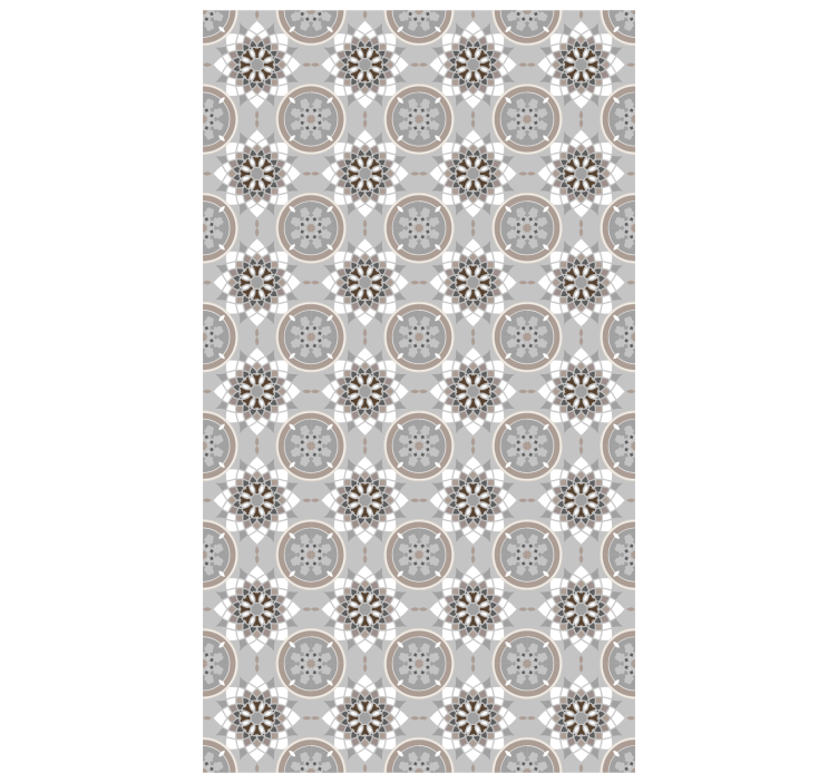 Papier peint cuisine carreau fleuri au sol - TenStickers