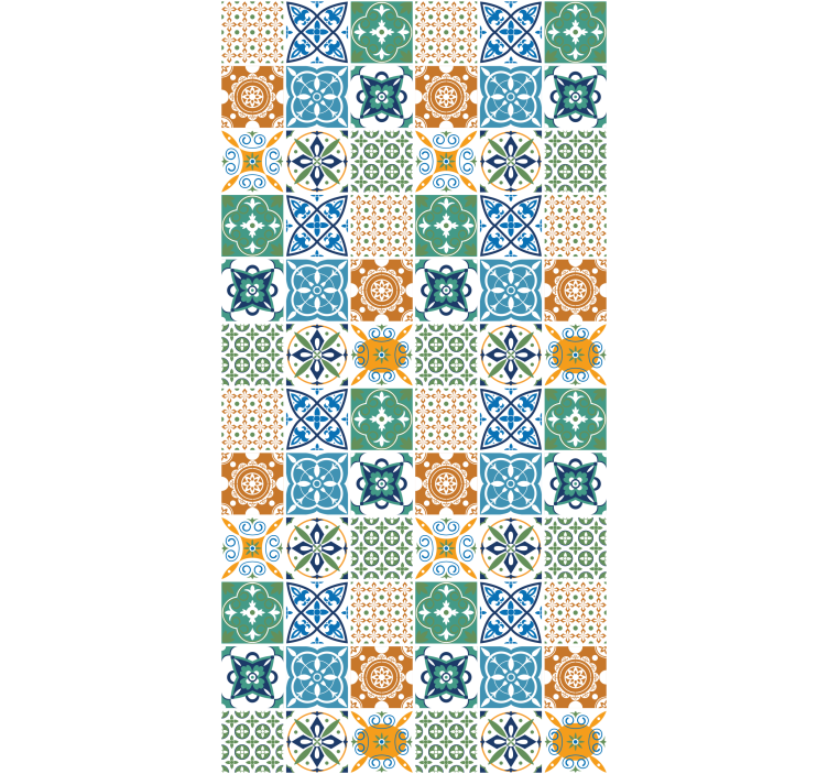 Papier peint cuisine carrelage en porcelaine mixte - TenStickers