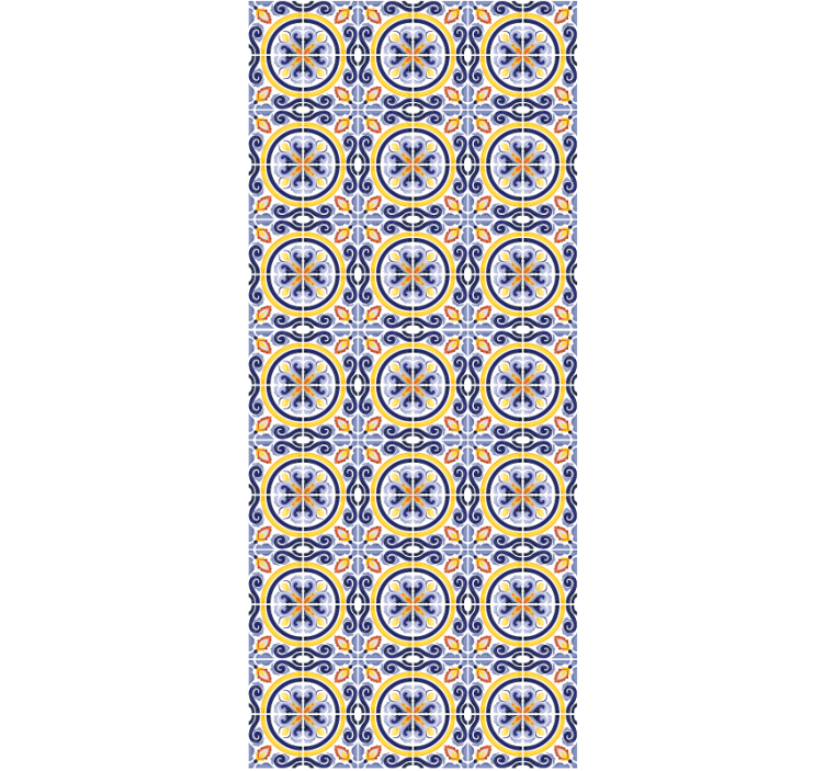 Papier peint cuisine carreaux d'été - TenStickers