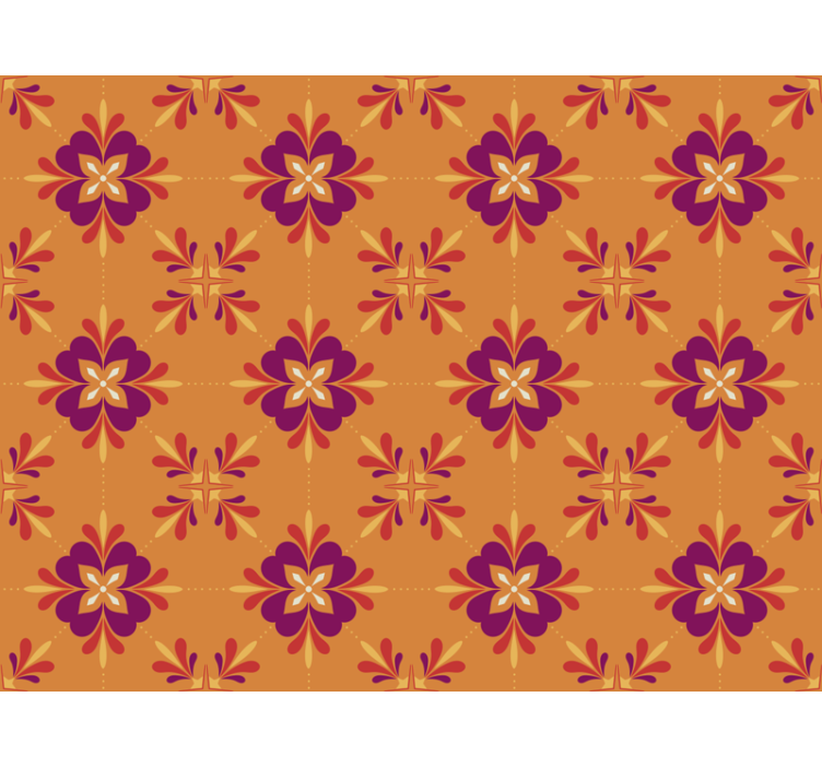 Papier peint cuisine carreaux colorés - TenStickers