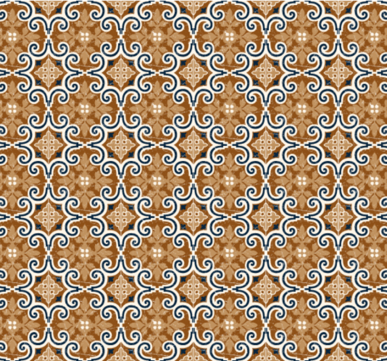 Papier peint cuisine carreaux style ciment - TenStickers