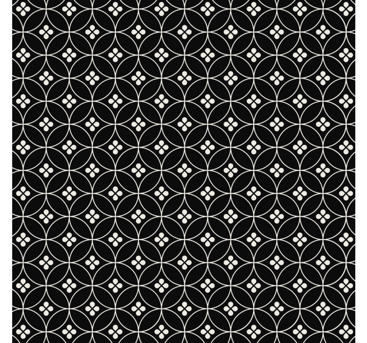 Papier peint cuisine carreaux fleuris - TenStickers