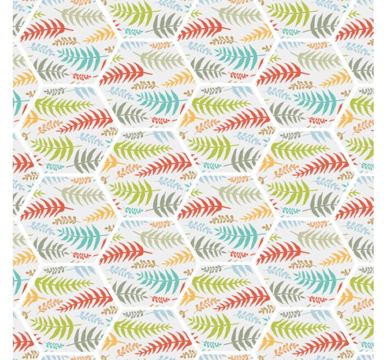 Papier peint cuisine carreaux de plantes - TenStickers