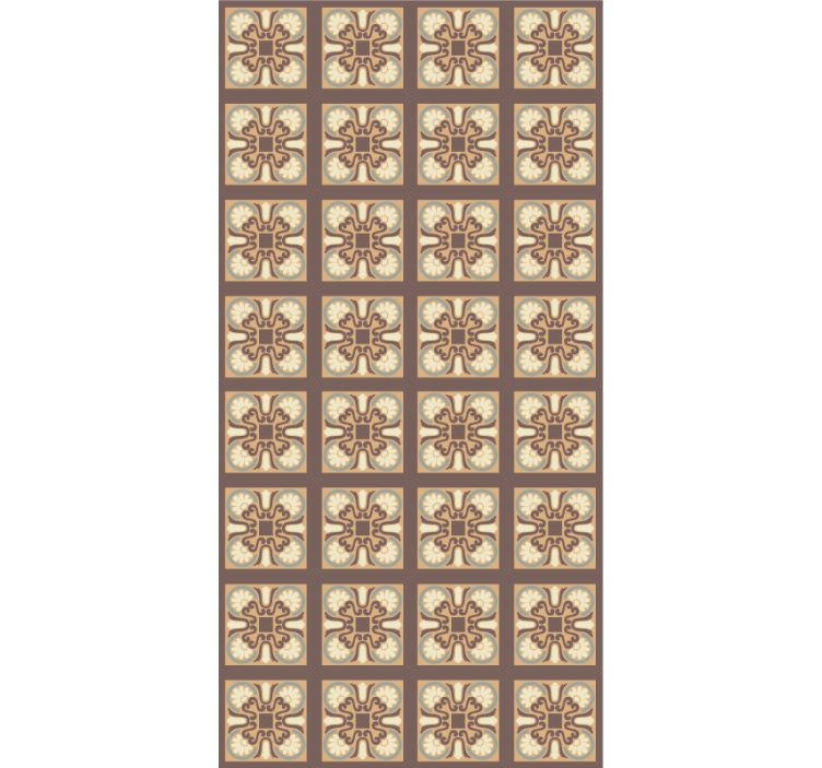 Papier peint cuisine motif carreaux céramique - TenStickers