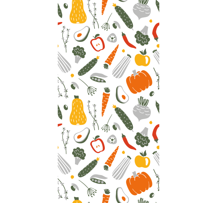 Papier peint cuisine collection de légumes colorés - TenStickers
