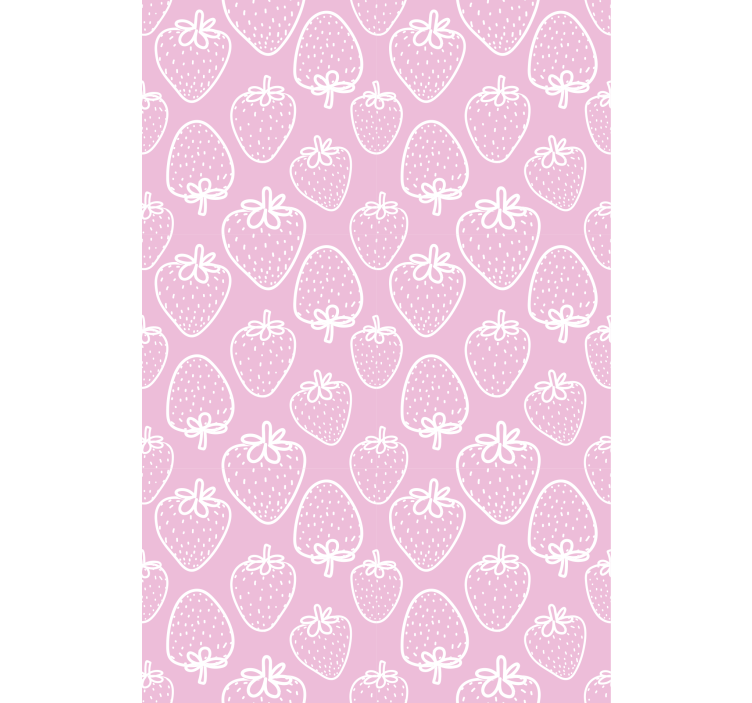 Papier peint cuisine motif fraises - TenStickers