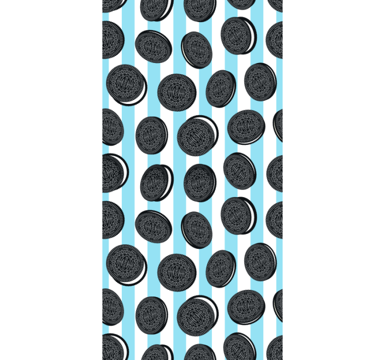 Papier peint cuisine motif rayé oreo - TenStickers