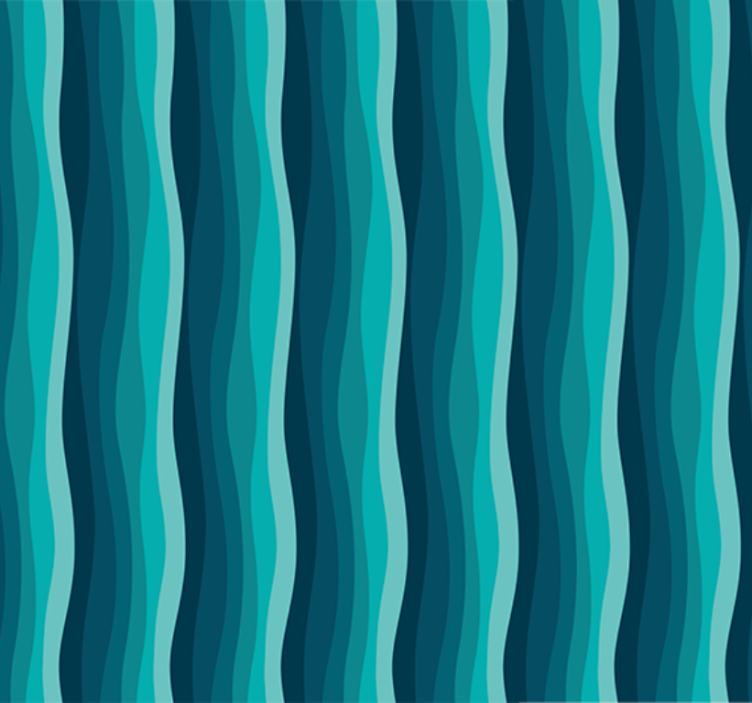 Papier peint salon vagues bleues sereines - TenStickers