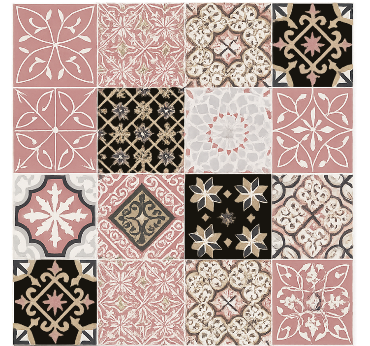 Papier peint salon ciment rose - TenStickers