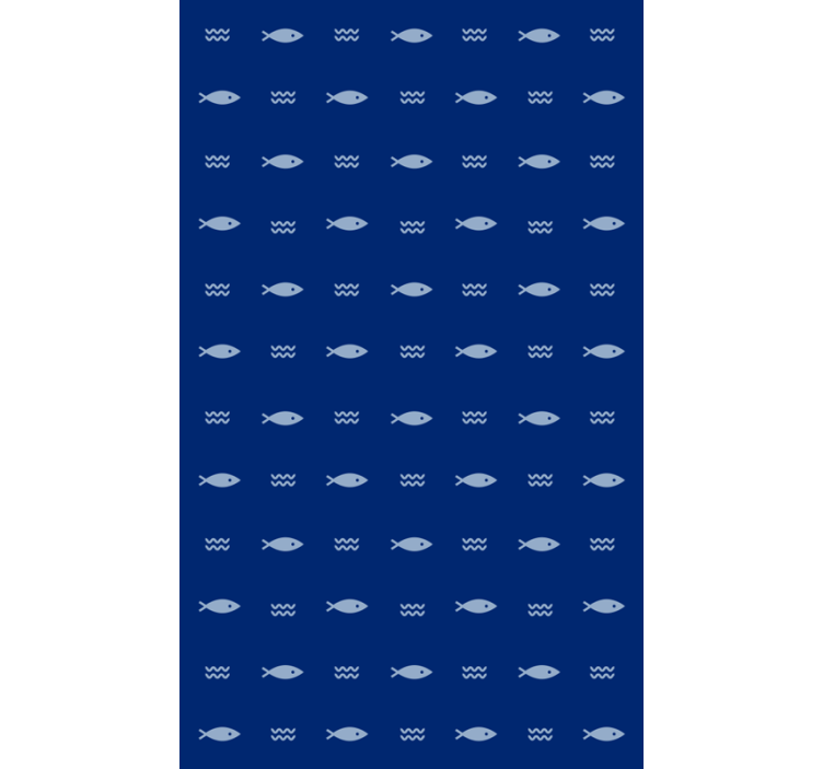 Papier peint salle de bain tapis de bain motif poissons - TenStickers