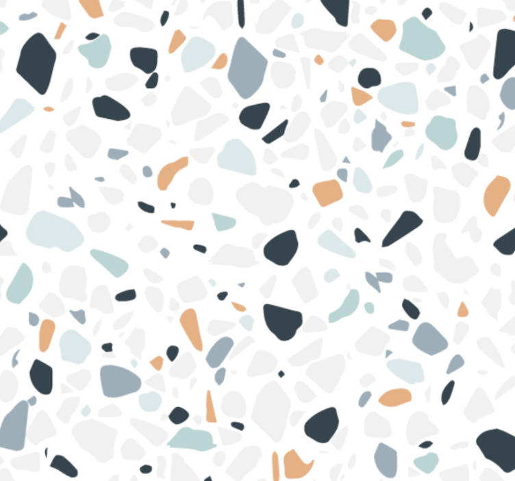 Papier peint salle de bain mélange de galets colorés - TenStickers