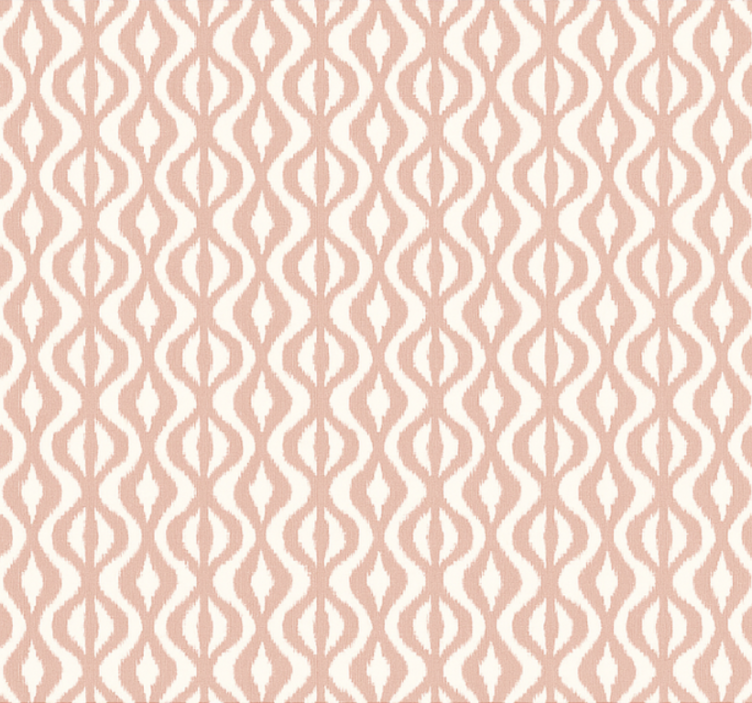 Papier peint chambre adulte rose poudré ikat géométrique - TenStickers