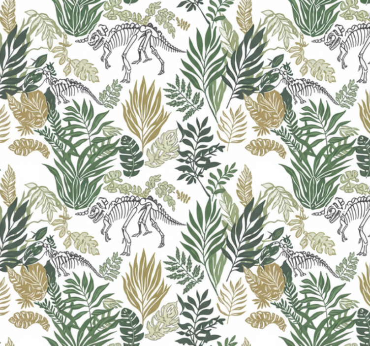 Papier peint salon dinosaure animal - TenStickers