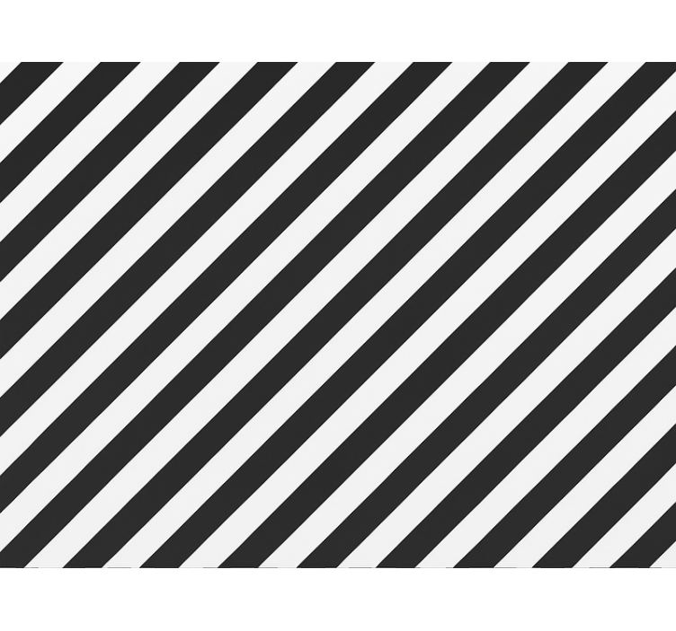Papier peint salon rayures noires et blanches classiques - TenStickers