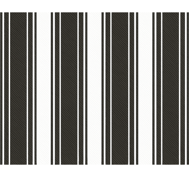 Papier peint salon rayures vintage noir et blanc - TenStickers