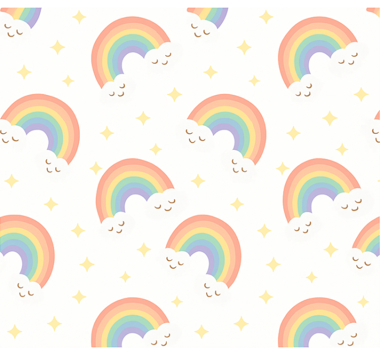 Papier peint chambre enfant arc-en-ciel pour enfants - TenStickers
