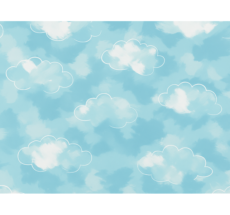 Papier peint chambre enfant nuages doux pour enfants - TenStickers