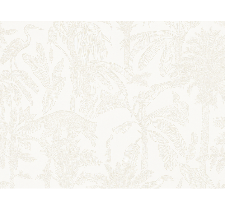 Papier peint chambre adulte jungle beige clair - TenStickers