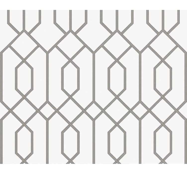 Papier peint salon géométrique gris - TenStickers