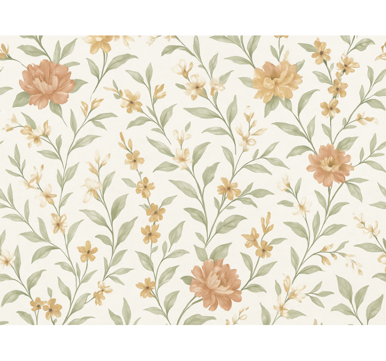 Papier peint chambre adulte fleur asiatique - TenStickers