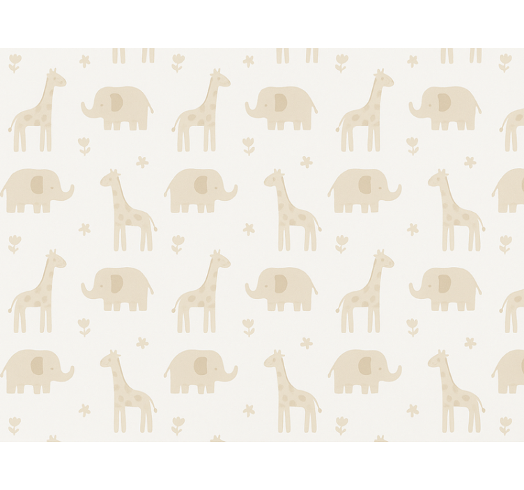 Papier peint chambre enfant motif rayé neutre - TenStickers