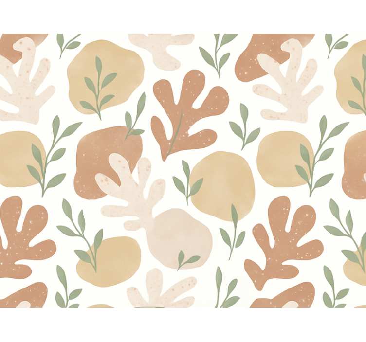 Papier peint abstrait formes terrestres abstraites - TenStickers