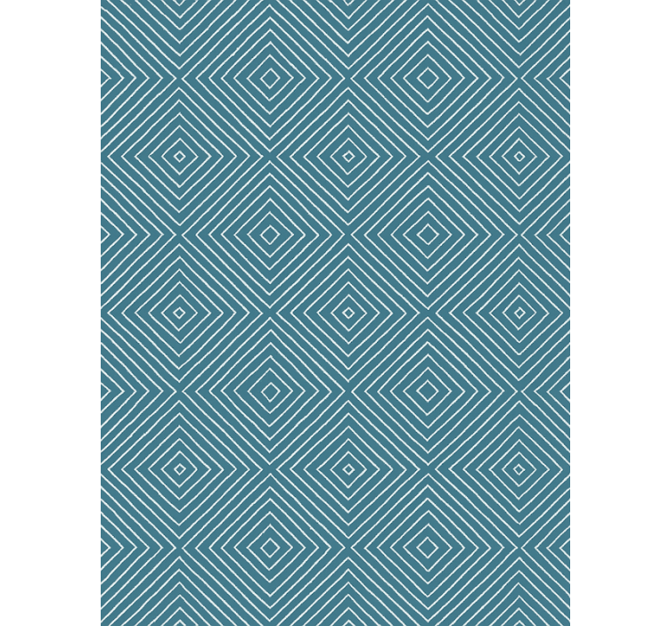 Papier peint scandinave ligne de diamants bleus - TenStickers