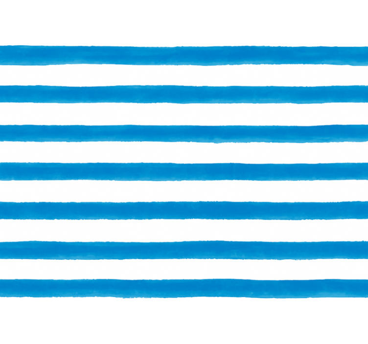 Papier peint ligne horizontale barres aquarelle bleue - TenStickers