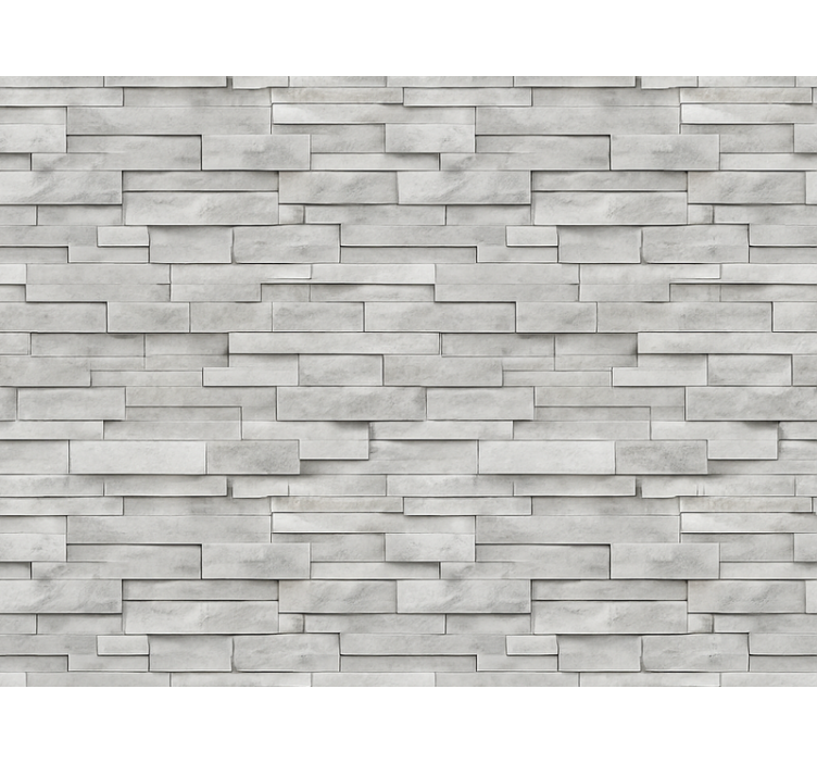 Papier peint imitation pierres pierre ardoise grise - TenStickers