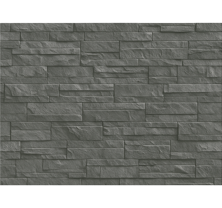 Papier peint imitation pierres pierre de ledge charbon - TenStickers