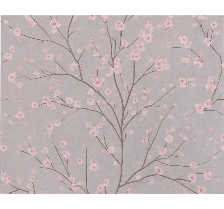 Papier peint floral branche de cerisier fané - TenStickers