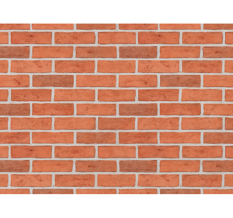 Papier peint brique mur en briques rouges classique - TenStickers