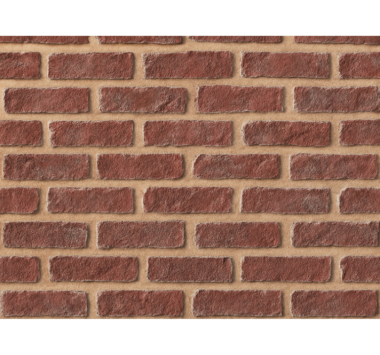 Papier peint brique rouge vieilli - TenStickers